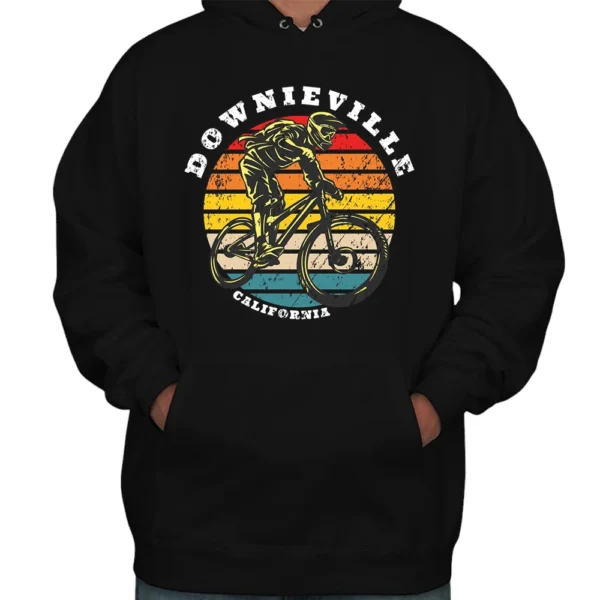 Downieville California Mountain Bike Hoodie - Black