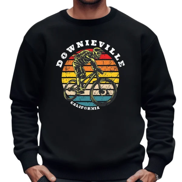 Downieville California Mountain Bike Sweatshirt - Black