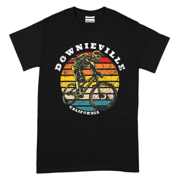 Downieville California Mountain Bike TShirt - Black