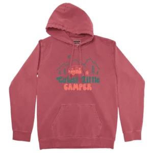 Cutest Little Camper Unisex Comfort Colors Hooded Sweatshirt